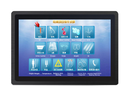 Widescreen 19inch industrial touch monitor with waterproof IP65 front panel