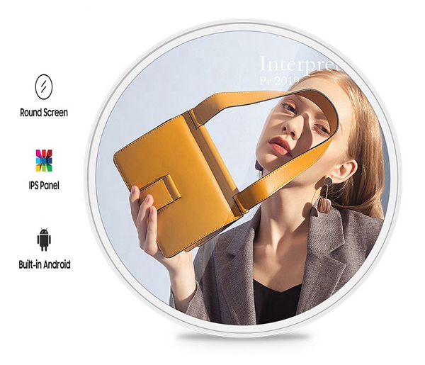 23.6 inch round lcd display screen circular advertising digital display